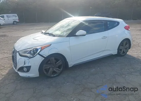 2014 Hyundai Veloster Turbo W/Black из США, поврежденный, VIN KMHTC6AE0EU197992